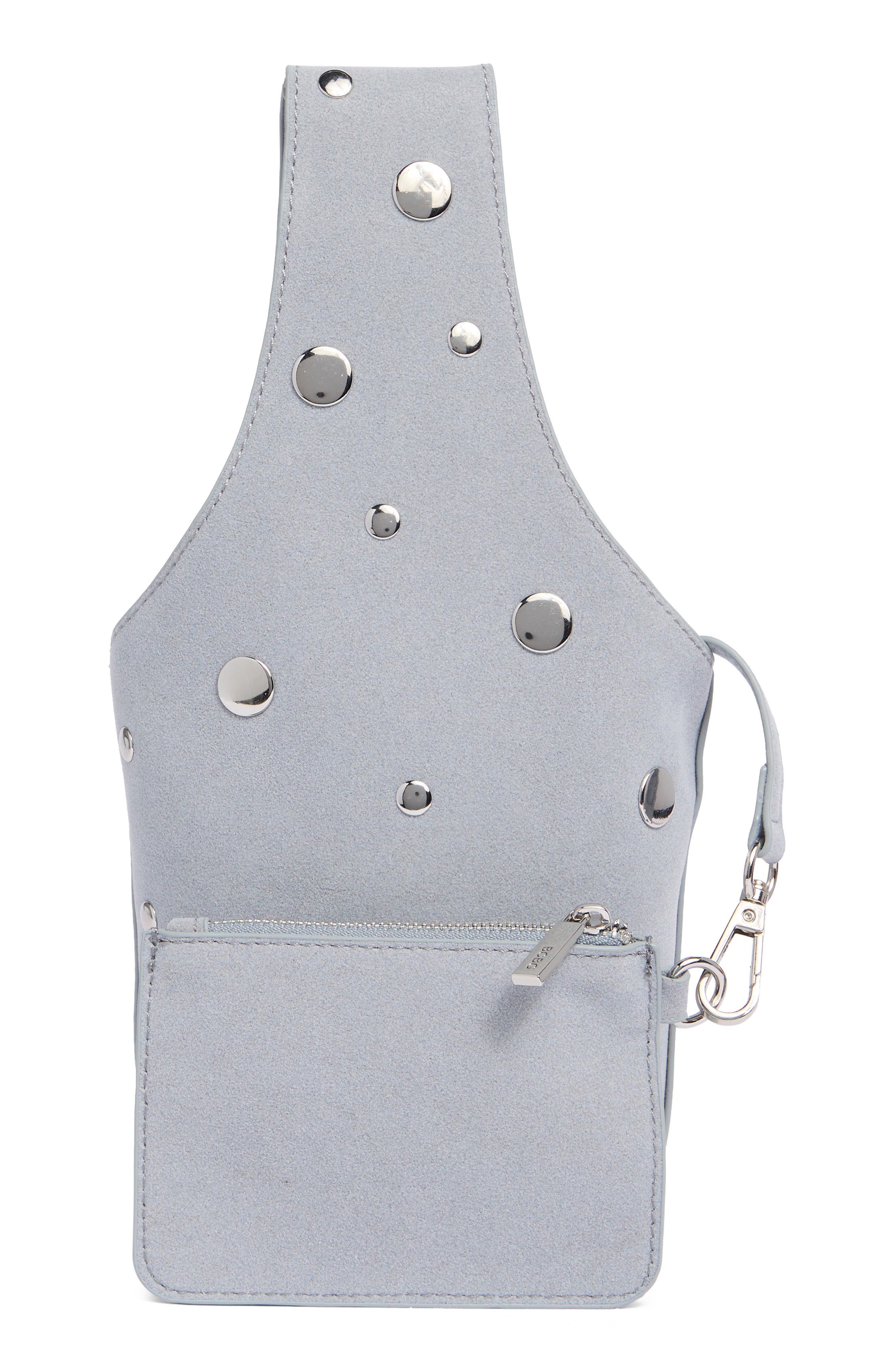 BCBG Covered Rings Shoulder Bag, Alternate, color, Sky Blue