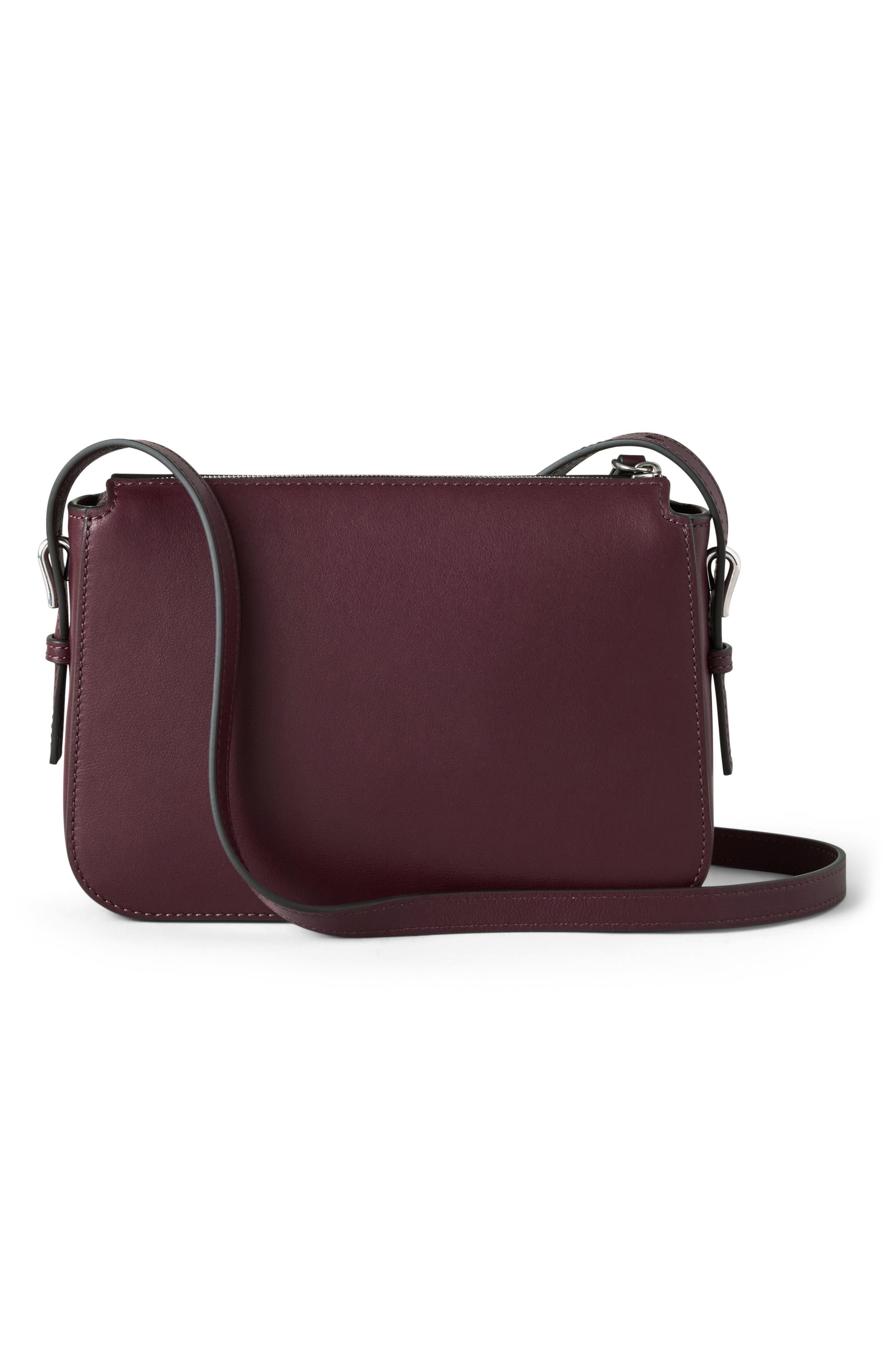 Mulberry Clovelly Leather Crossbody Bag, Alternate, color, Black Cherry
