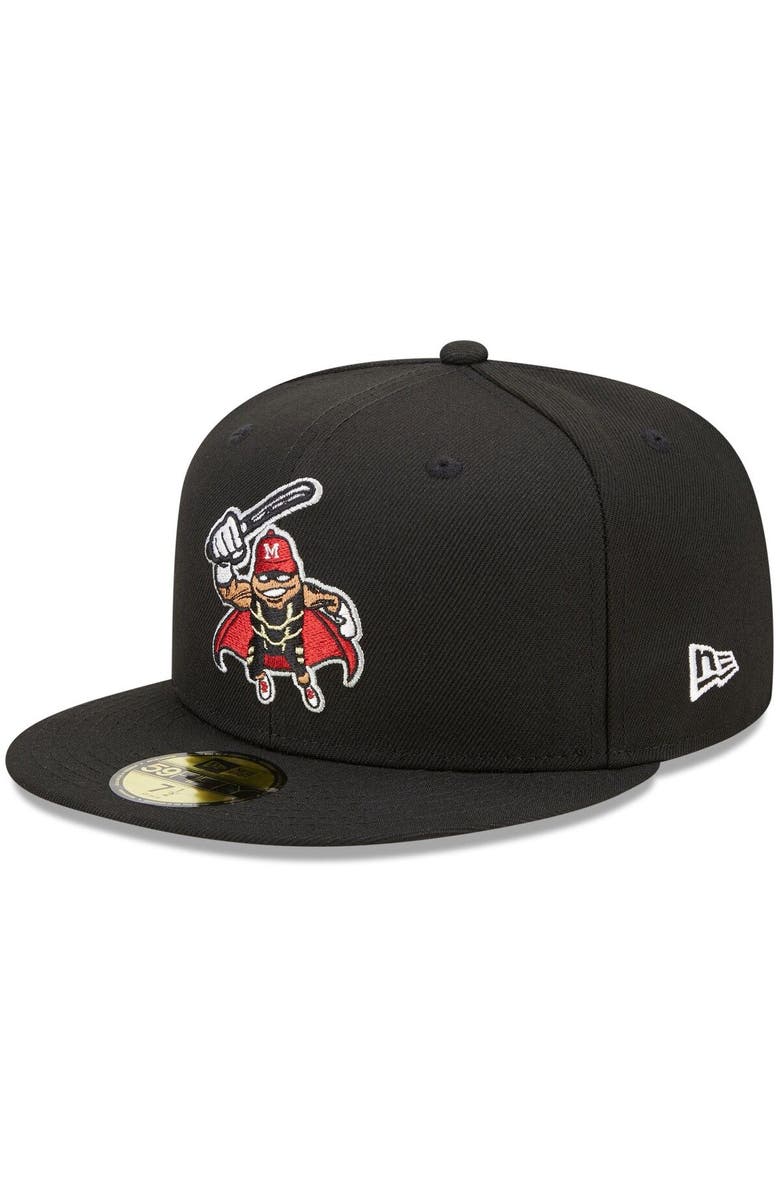 New Era Men's New Era Black Modesto Nuts Marvel x Minor League 59FIFTY Fitted Hat, Main, color, 