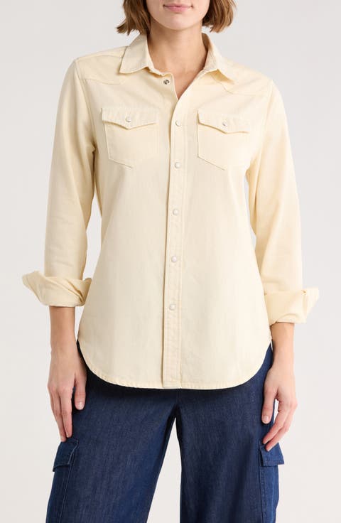 Denim Western Button-Up Shirt