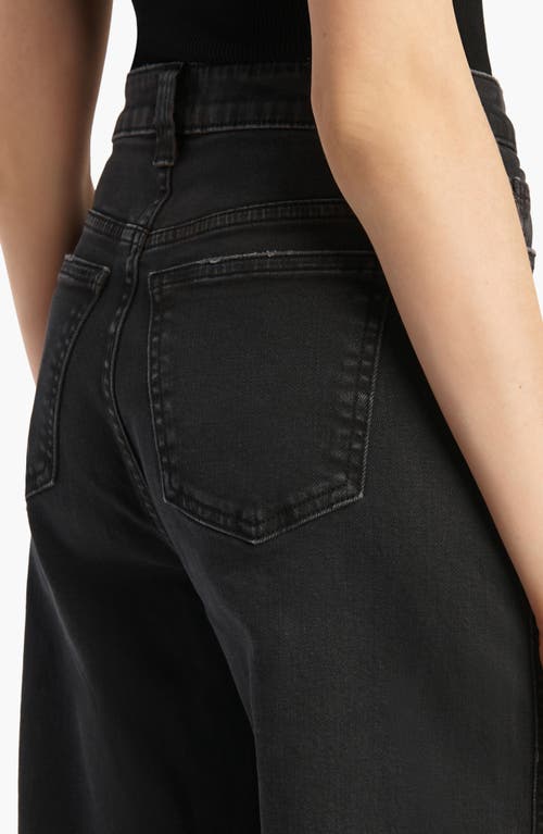 Khaite Dane High Waist Wide Leg Jeans In Black