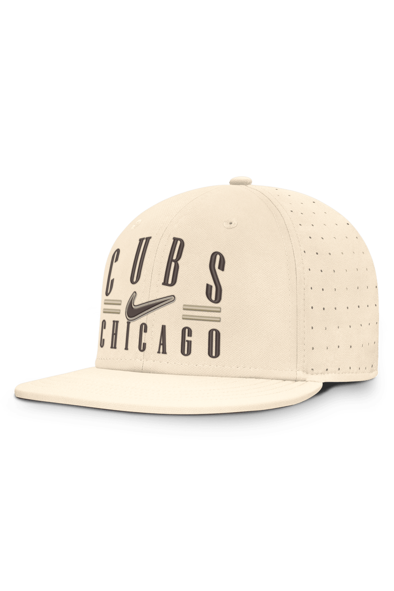 Men's Nike Natural Chicago Cubs True Dri-FIT AeroBill Fitted Hat, Main, color, Natural