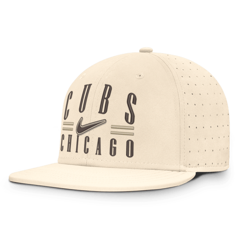 Men's Nike Natural Chicago Cubs True Dri-FIT AeroBill Fitted Hat