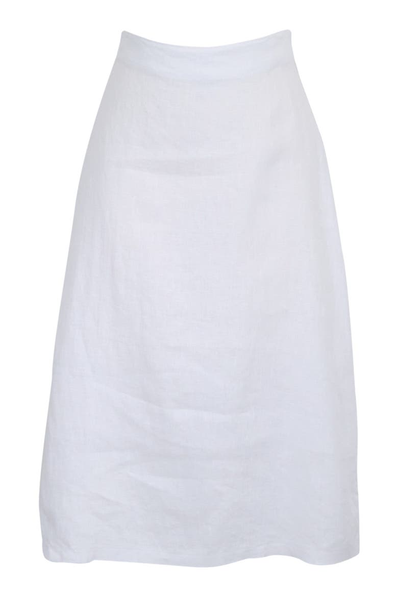 Womens Midi Skirt, Alternate, color, WHITE