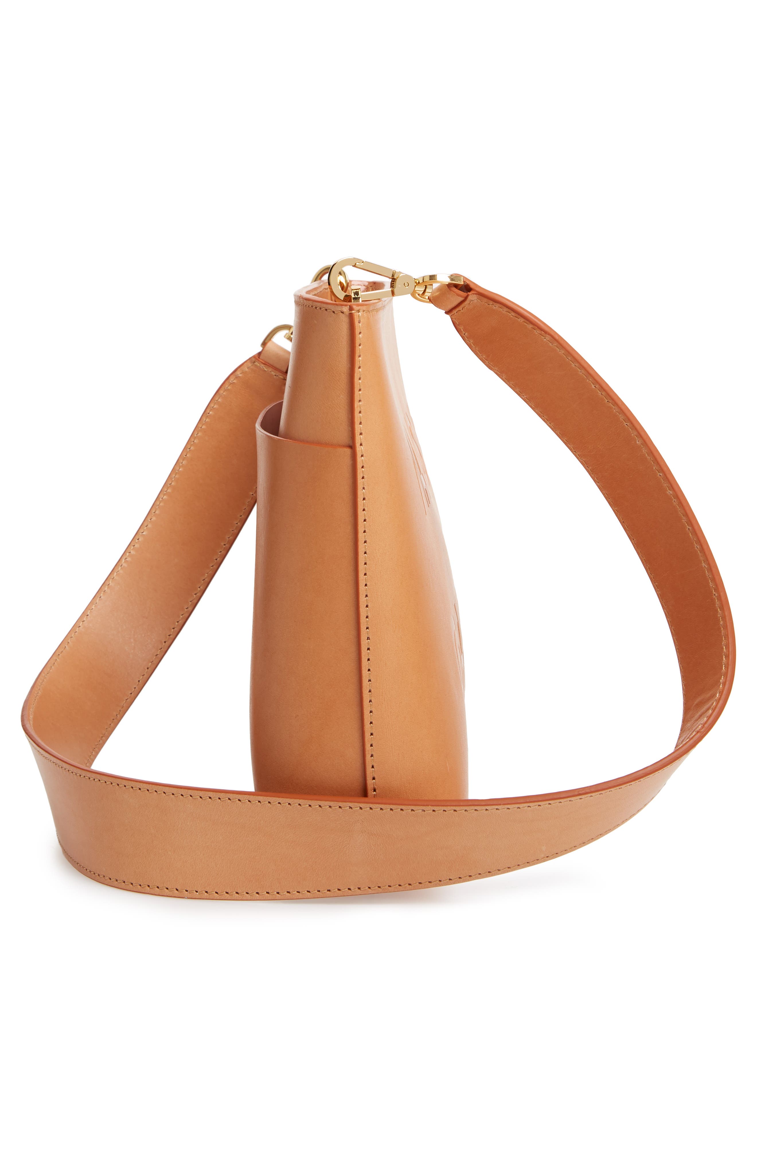 Mansur Gavriel Logo Leather Crossbody Bag, Alternate, color, 