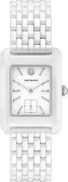 Tory Burch The Eleanor Ceramic Bracelet Watch, 26mm x 38mm