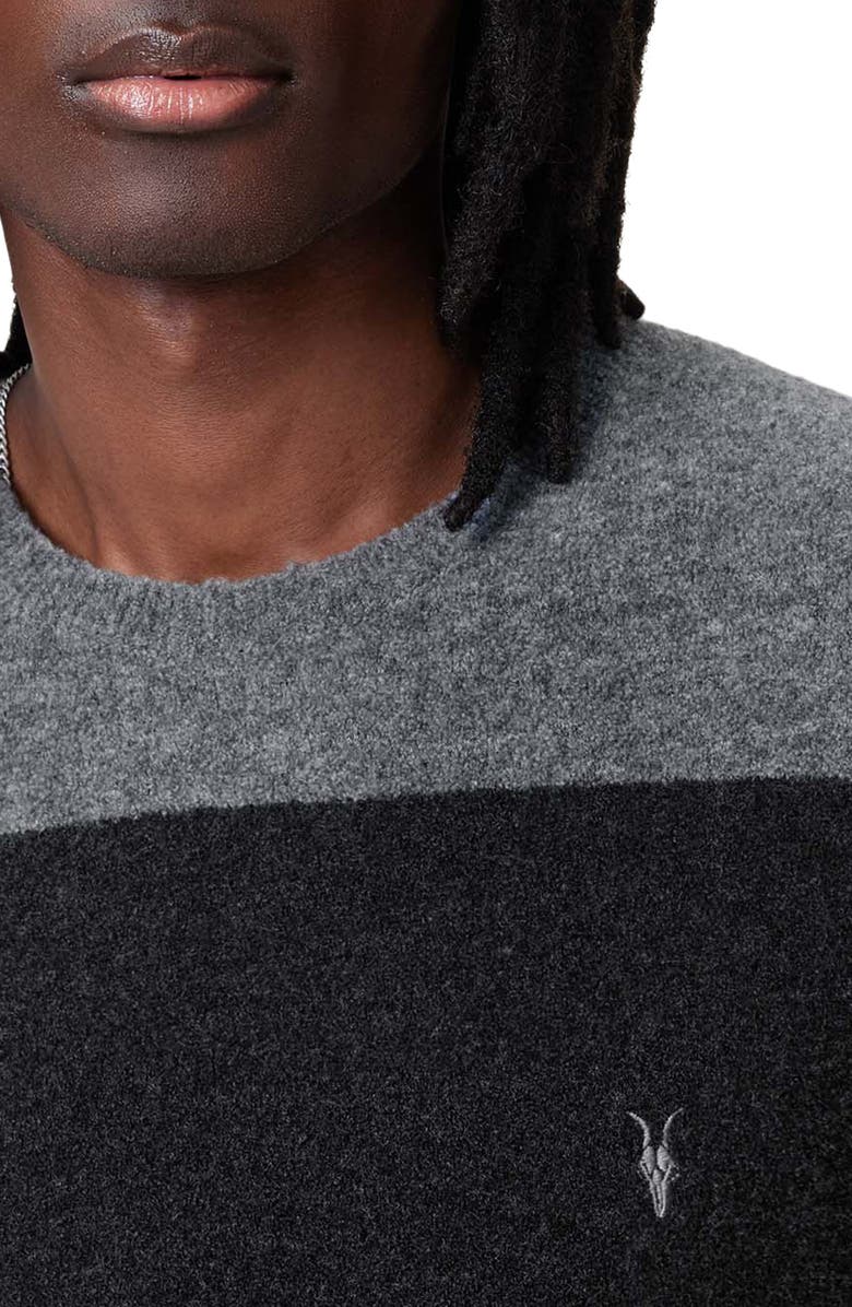 AllSaints Lobke Colorblock Sweater, Alternate, color, Charcoal Grey