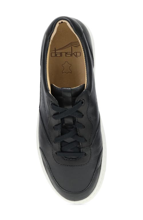 Dansko Josey Low Top Sneaker In Black Nappa