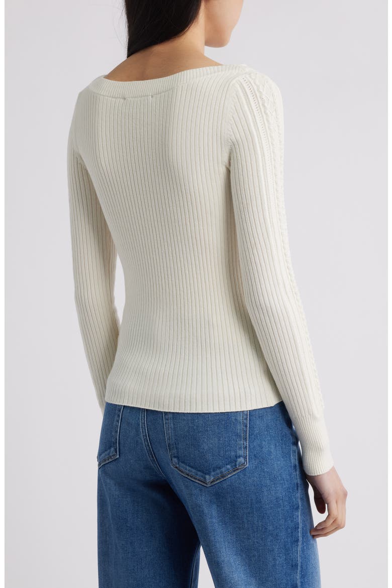 Rhyse Rib Sweater, Alternate, color, IVORY
