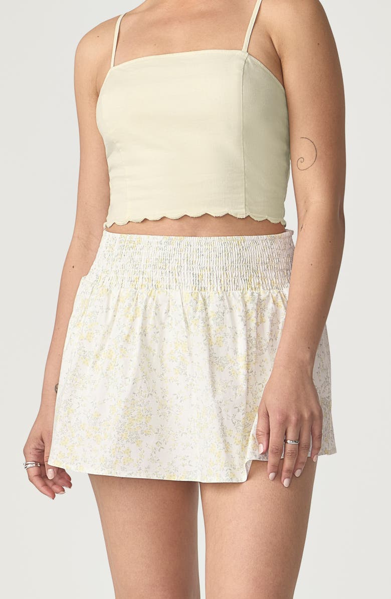 Florence by Mills Smocked Mini Skort, Alternate, color, Yellow Flower Soiree