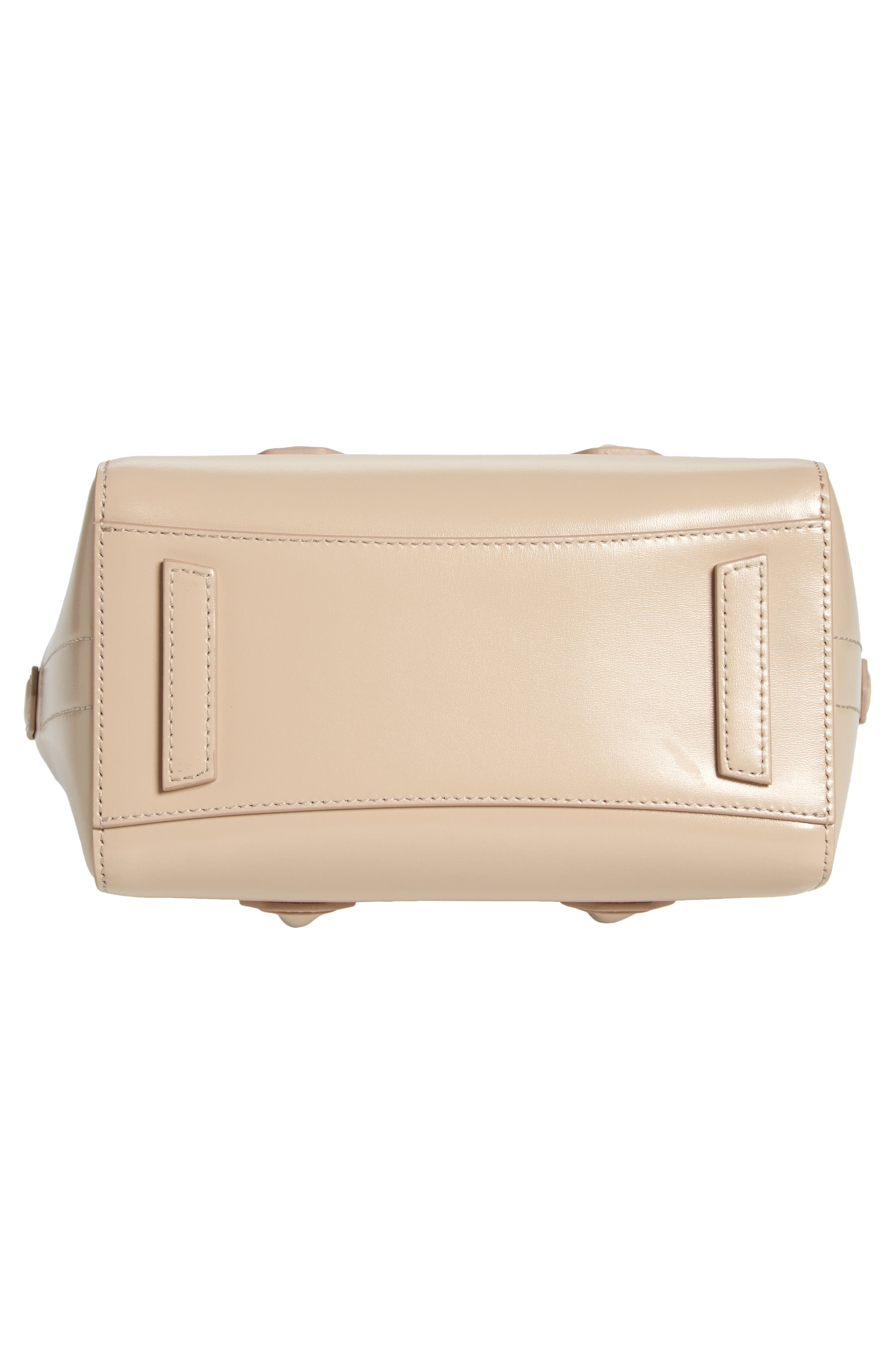 Mini Antigona Lock Leather Satchel, Alternate, color, NATURAL BEIGE