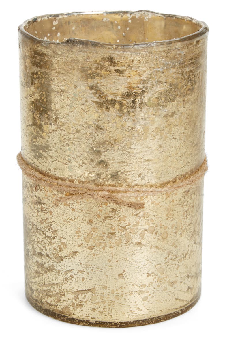 Scented Gold Hurricane Candle, Main, color, GRAPEFRUIT PINE