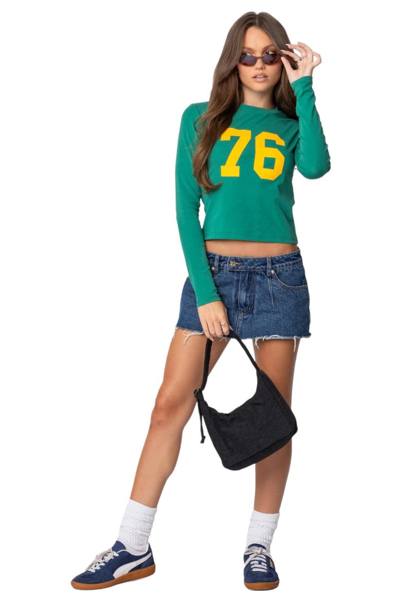 76 Stretch Cotton Graphic T-Shirt, Alternate, color, GREEN