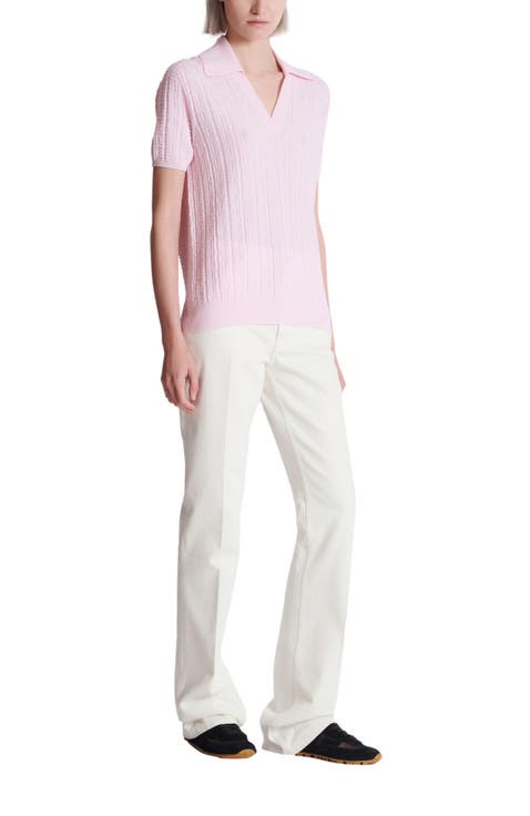 Monogram knit polo