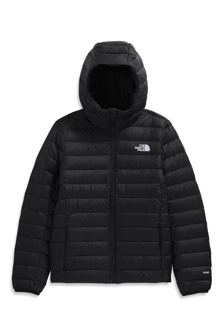Classic 700-Fill-Power Down Hooded Jacket, Alternate, color, TNF BLACK