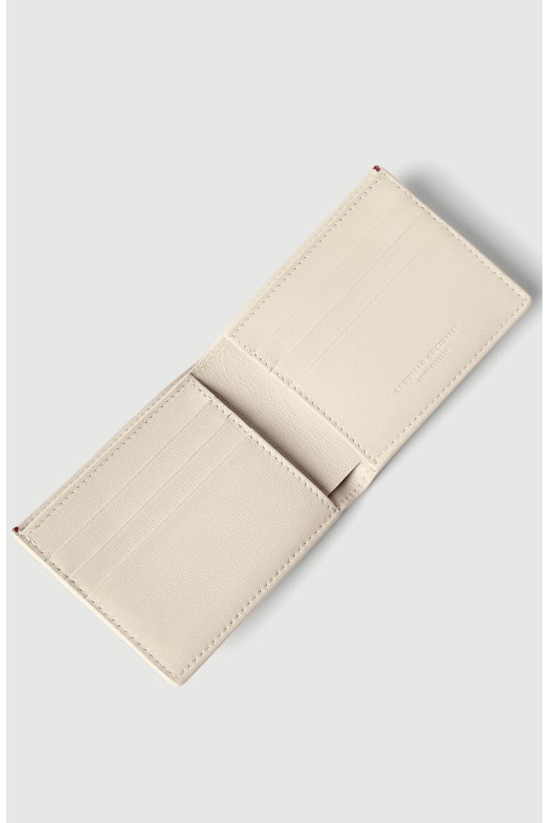 Fine grain calfskin wallet, Alternate, color, Chalk