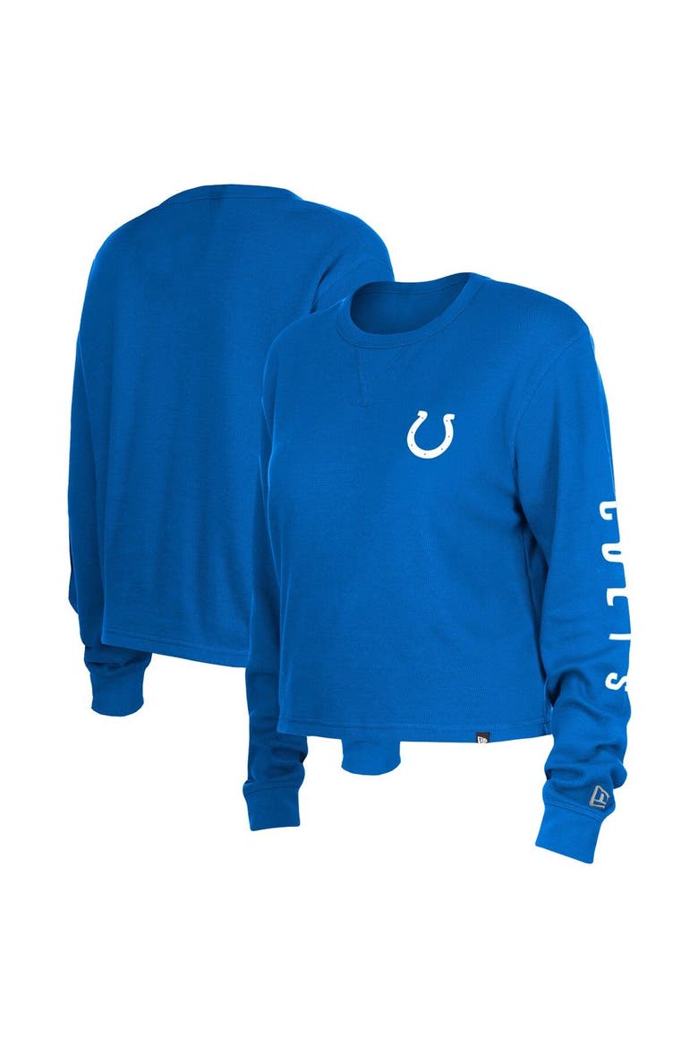 Women's New Era  Royal Indianapolis Colts Thermal Crop Long Sleeve T-Shirt, Main, color, Royal