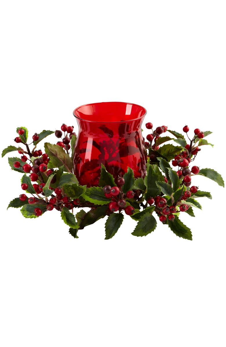 NEARLY NATURAL Holly Berry Candelabrum, Main, color, 