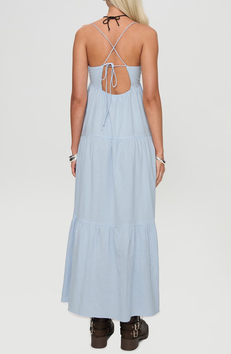 Princess Polly Chelsea Tiered Maxi Dress, Alternate, color, Blue