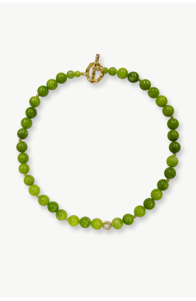Classicharms Olivia Peridot Bead Choker Necklace, Main, color,