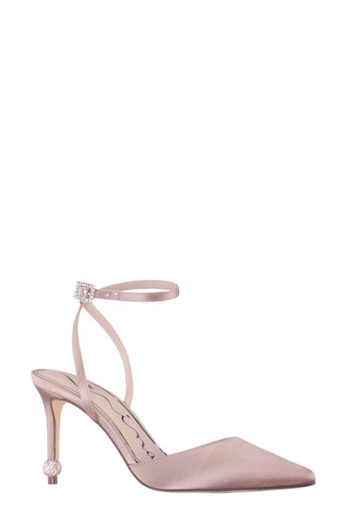 Nina Nasha Ankle Strap Pointed Toe Pump In Pink