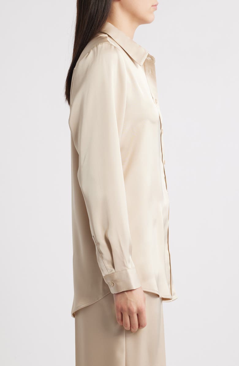 Tahari ASL Satin Button-Up Shirt, Alternate, color,