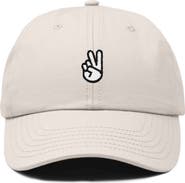 Dalix Peace Sign Embroidered Dad Hat