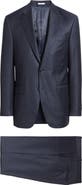Peter Millar Flynn Classic Fit Navy Windowpane Check Wool Suit