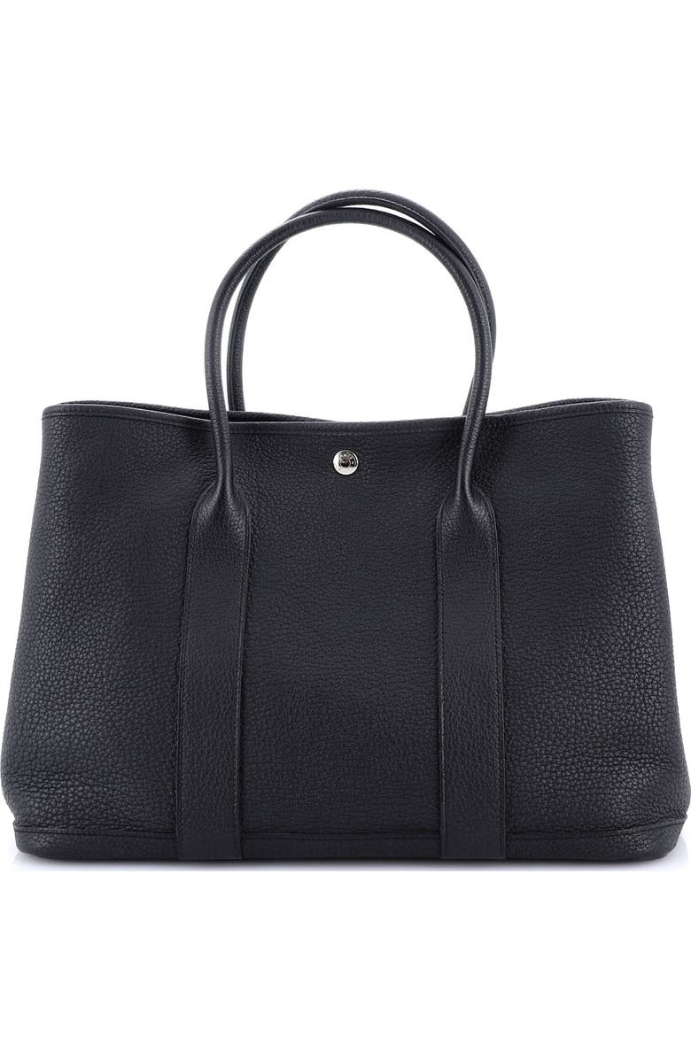 Pre-Owned Hermes Garden Party Tote Leather 36, Main, color, Noir