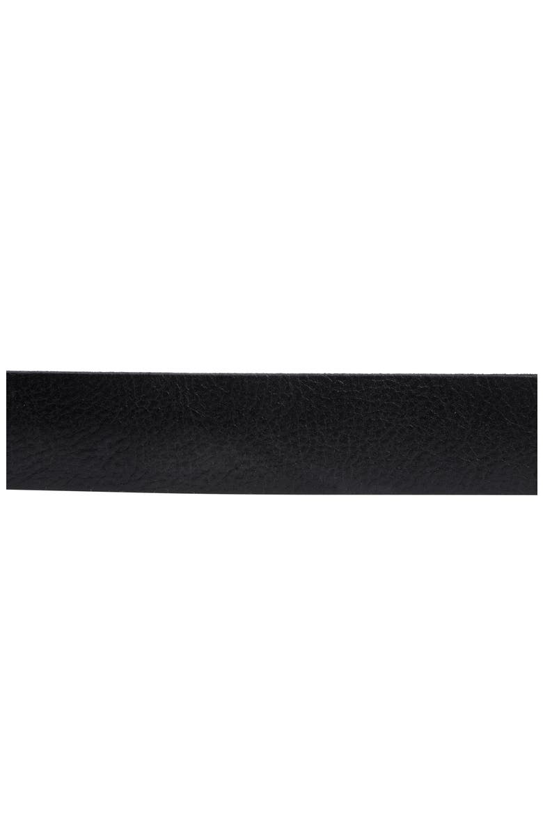 Casual Leather Belt, Alternate, color, BLACK