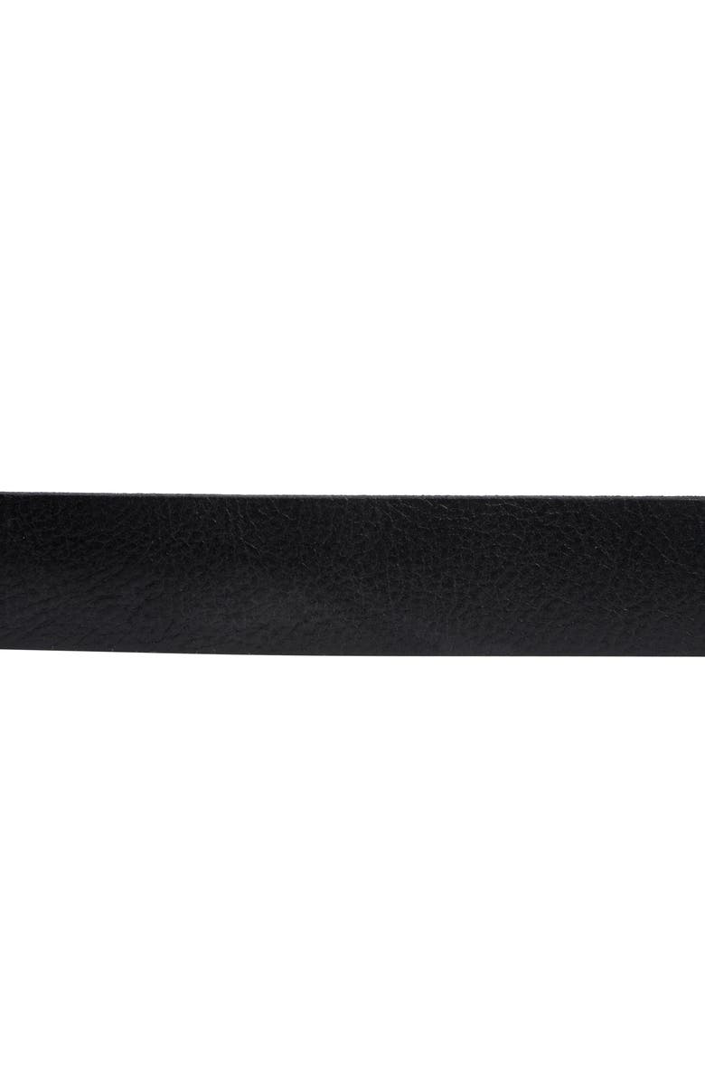 AllSaints Casual Leather Belt, Alternate, color, Black
