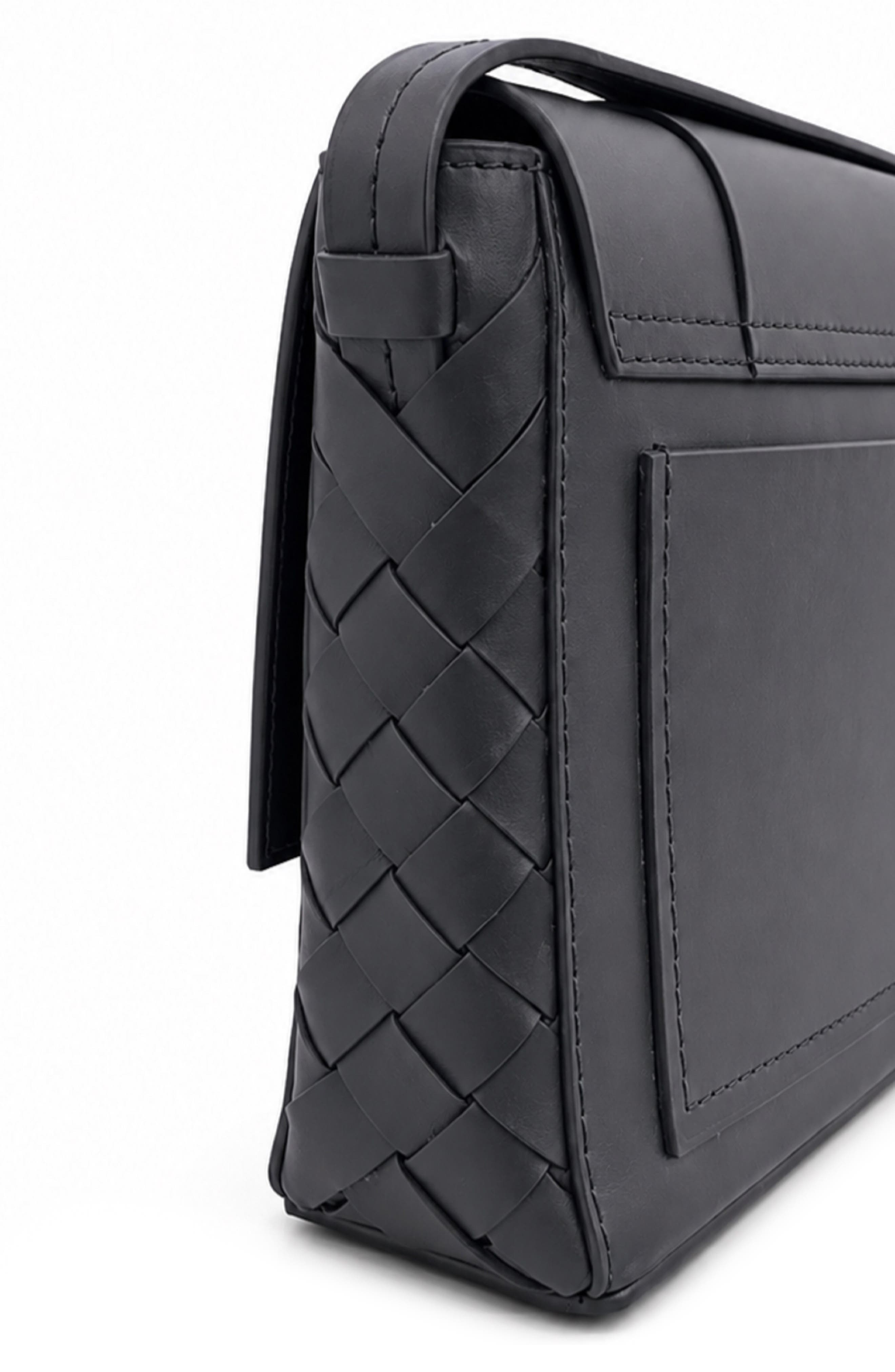 Iris Leather Crossbody Bag, Alternate, color, BLACK