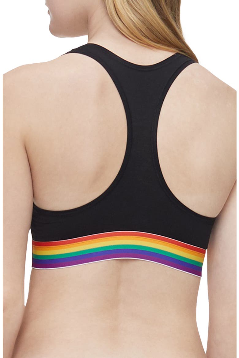 Modern Pride Racerback Bra, Alternate, color, BLACK