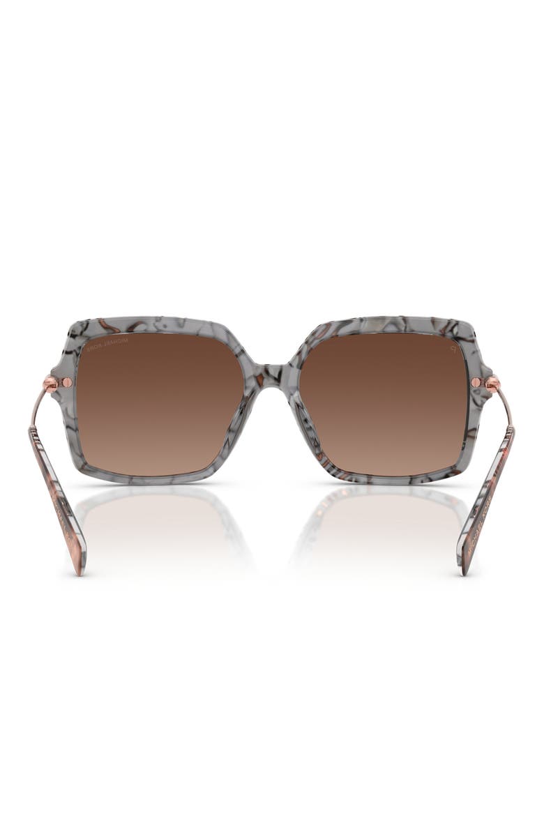 Quogue 57mm Polarized Gradient Square Sunglasses, Alternate, color, PINK TORTOISE / BROWN POLAR