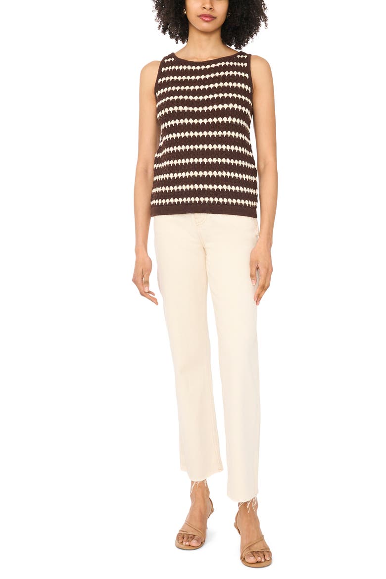 Stripe Sweater Tank, Alternate, color, BURNT CHOCOLATE