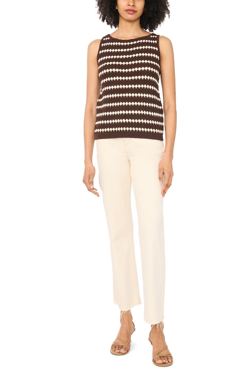 Halogen<sup>®</sup> Stripe Sweater Tank, Alternate, color, Burnt Chocolate