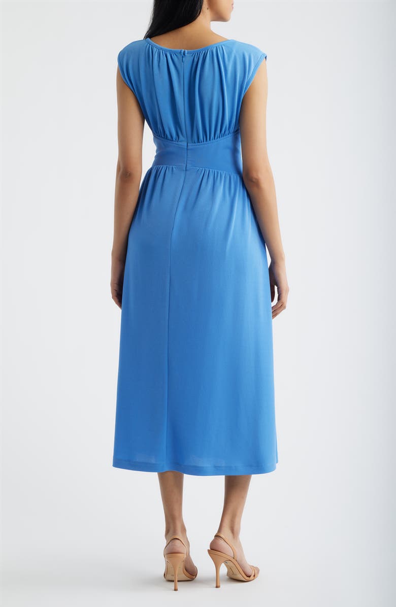 Anne Klein Pebble Shirred Midi Dress, Alternate, color, 