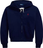 Polo Ralph Lauren Full Zip Cotton Blend Fleece Hoodie