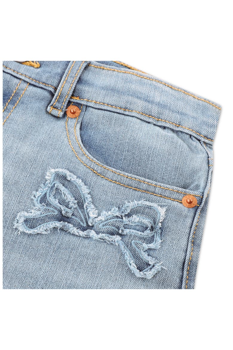 Kids' Bow Wide Leg Jeans, Alternate, color, AURA