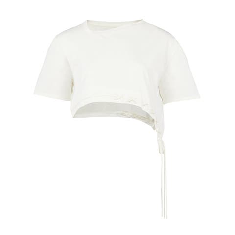 Pure Cotton Free Heaven Crop String Tshirt