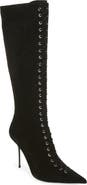 Jeffrey Campbell Taunting Lace-Up Leather Knee High Boot