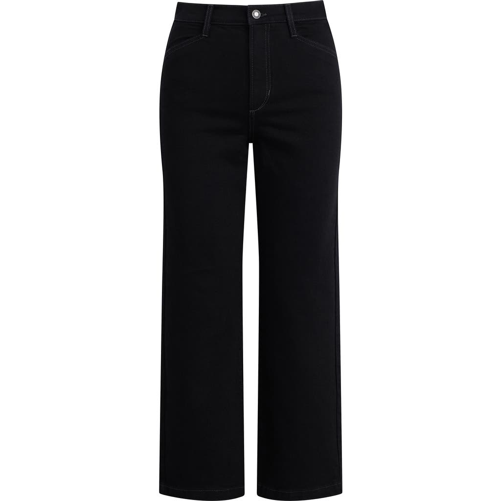 Favorite Daughter The Ruby High Waist Wide Leg Jeans In Black