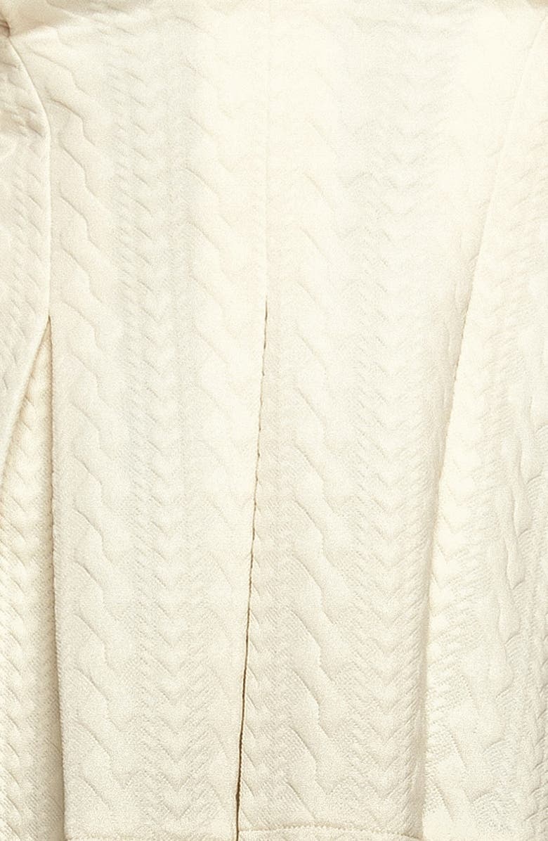 FLYING TOMATO Puff Sleeve Textured Peplum Top, Alternate, color, Cream