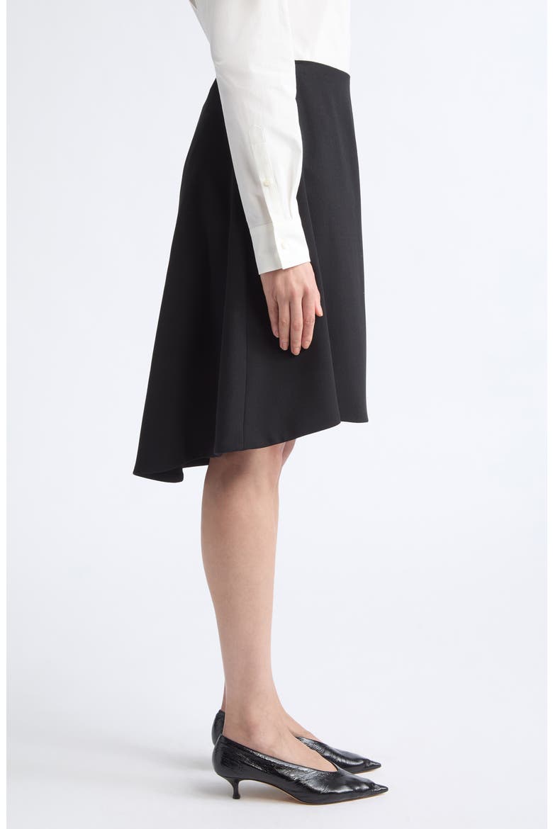Wool Sablé Skirt, Alternate, color, BLACK