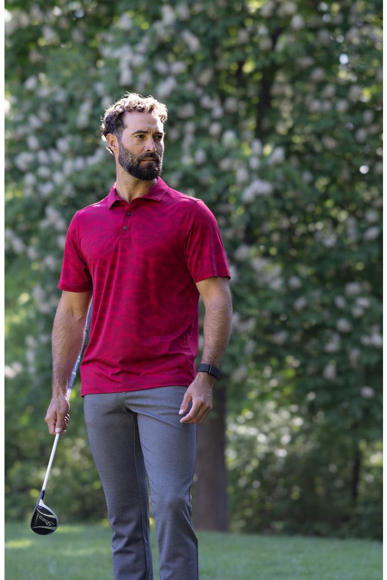 Epic Comfort Camo Regular Fit Polo, Alternate, color, CARDINAL RED