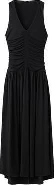 MANGO Ruched Sleeveless Maxi Dress