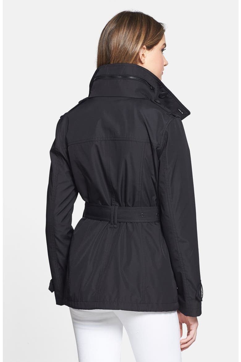 Zip Detail Trench Jacket, Alternate, color, BLACK