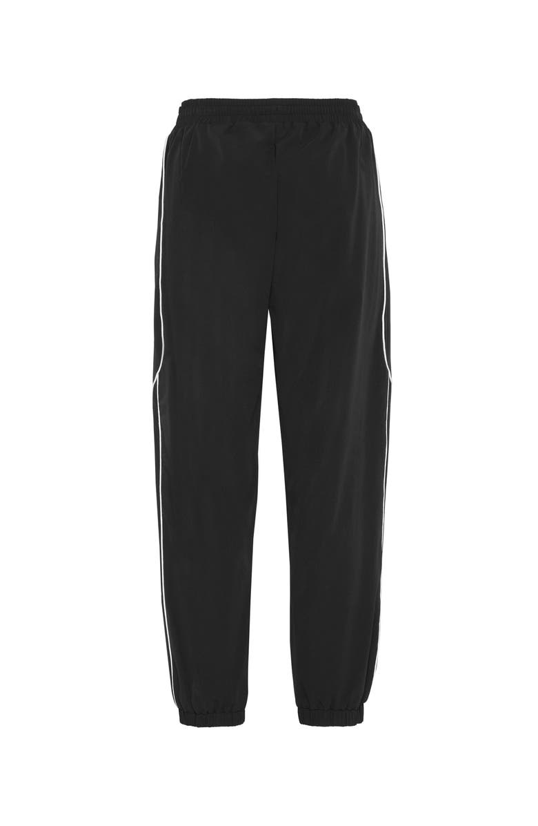PLEIN SPORT Nylon Loose Fit Piping Jogging Pants Scratch, Alternate, color, Black