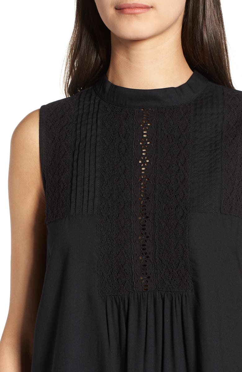 Hinge Lace Detail Minidress, Alternate, color,