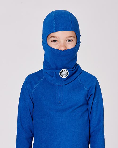 Deux Par Deux Brushed Jersey Balaclava In Blue